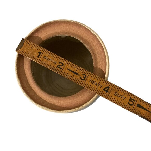 Studio Pottery Terra Cotta Garlic Storage Keeper Jar Container With Lid - Picture 9 of 9